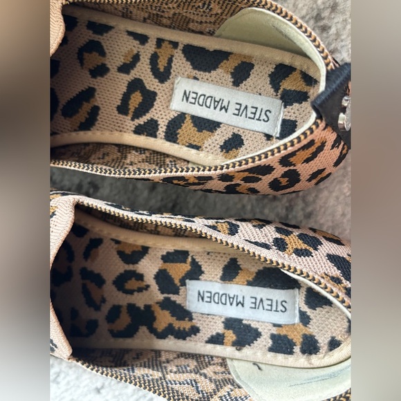Steve Madden Raine Knit Slip-On Loafers Leopard Print Size 9.5M (WORN ONCE) - Picture 5 of 5